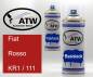 Preview: Fiat, Rosso, KR1 / 111: 400ml Sprühdose + 400ml Klarlack - Set, von ATW Autoteile West.